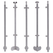Railing Stainless Steel Post with Glass Holder Side Mounting Balcony Height Selectable