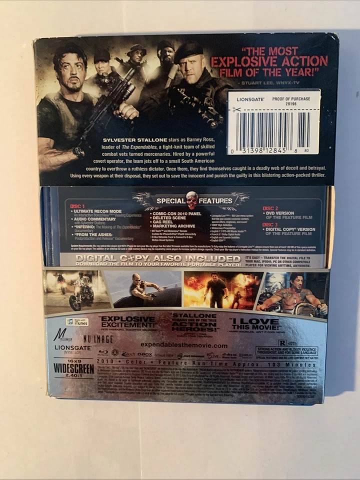 The Expendables - Blu-ray - Sylvester Stallone - Jason Statham - Bruce Willis Foto 2 de 2