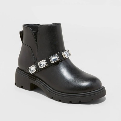 Girls' Catalina Chelsea Boots - Art Class  Casual Ankle Boot with Elastic Sides