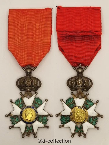 Knight Order of the Legion of Honor. Napoleon III°. enamels. Silver. France