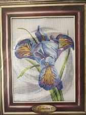 Printed Needlepoint Tapestry Canvas Kit Gobelin L 20x25 Cm Iris