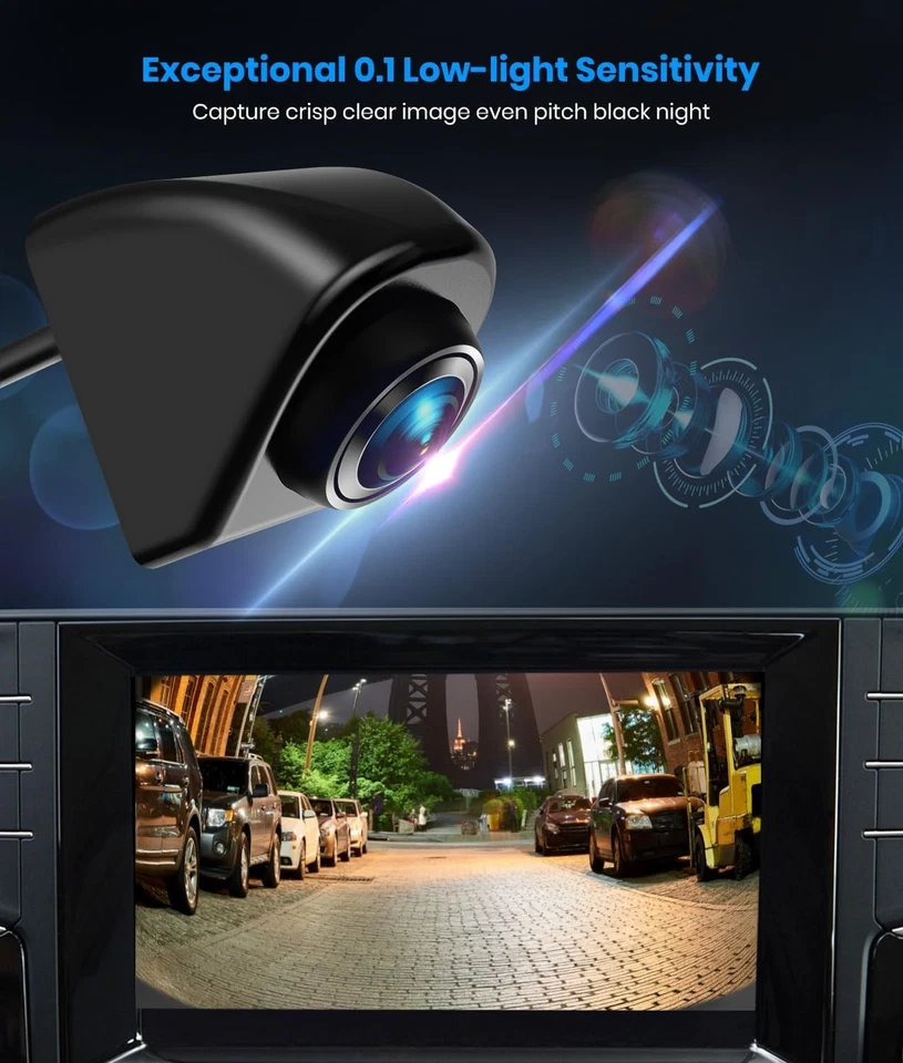 180° Front & Backup Camera OEM Mini Style IP69K Waterproof Low Light SUV Truck - Image 2 of 4