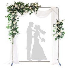 Wedding Arch Backdrop Stand 7x5 FT Metal Square Frame Ceremony Party Decor
