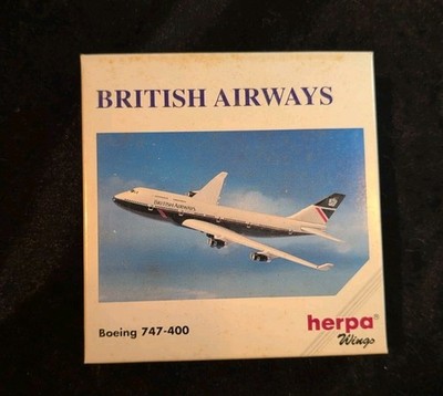 Herpa Wings British Airways Boeing 747-400- 1;500-#500708 - New Old Store Stock