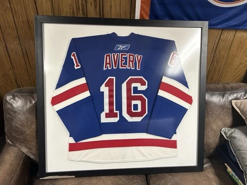Sean Avery New York Rangers Framed Signed Jersey NHL With COA From The Rangers!