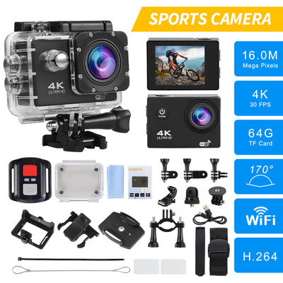 4K Action Camera Sport Video Waterproof Wifi 1080P HD Cam 170° Remote For Go Pro