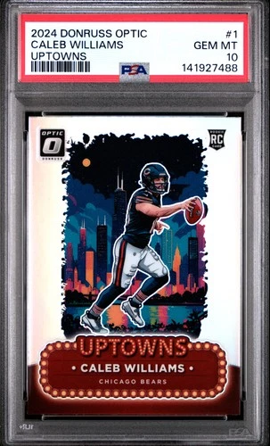 2024 PANINI DONRUSS OPTIC UPTOWNS #1 CALEB WILLIAMS ROOKIE RC PSA 10