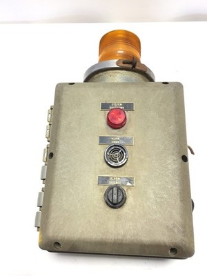Vintage Industrial Alarm Control Box w/ Strobe Light & Siren