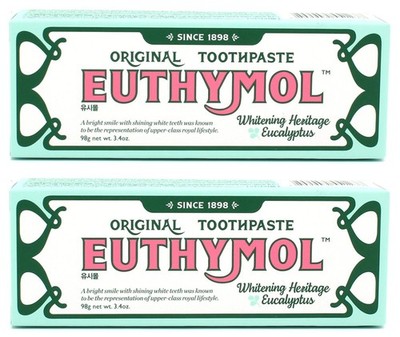 EUTHYMOL Whitening Heritage Original Toothpaste 98g  Eucalyptus Mint 2 PACK