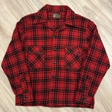 Vintage 1950s Flannel Wool Plaid Hunting Jack...