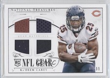 2014 National Treasures Rookie NFL Gear Materials Quad 15/99 Ka'Deem Carey 0b2