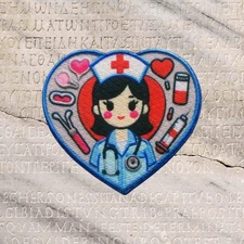 Nurse Patch Iron-on Applique Healthcare Badge Doctor Hospital Surgeon