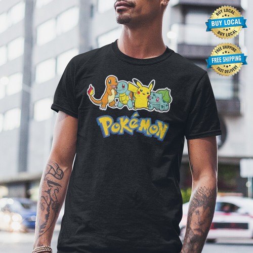 Pokemon Original Four Men T Shirt XS to 