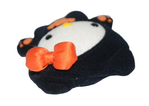 Vintage Nakajima SANRIO Hello Kitty Plush Bat 3.5" Halloween Costume Orange Bow - Picture 3 of 6
