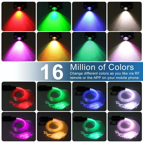 Car 12W Starlight RGBW Fiber Optic Lights Star Ceiling Light Sound Sensor Light - Bild 7 von 10