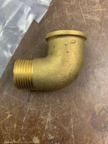 USA MADE GROVE RB 1" FNPT X MNPT STREET ELBOW 90 PN 15071 BRASS PIPE FITTING RB - Picture 2 of 6