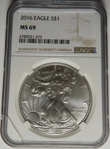 2016 NGC MS-69 AMERICAN SILVER EAGLE - LM33
