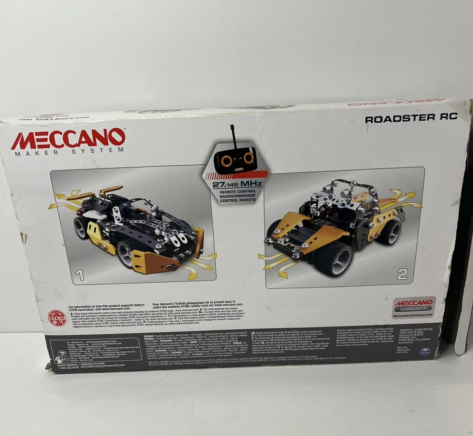 NEW Erector Meccano Maker System Roadster 16303 RC Model Kit with Remote Control - Image 4 of 4