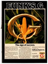 Vintage 1980 Funk's G Hybrid Seeds - Original Ad (8in x 11in) Advertisement