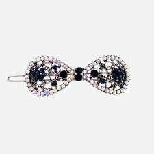 USA WOMENS Vintage Bow Hair Clip Hairpin Rhinestone Crystal Elegant Blue Z2