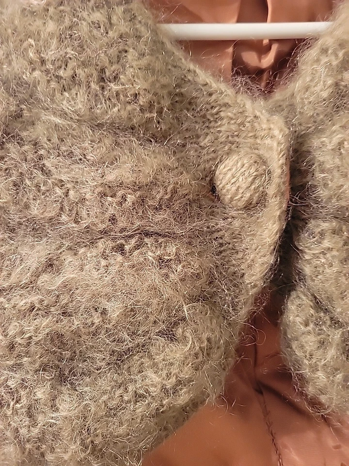  Vtg 50s Marino Wool Wrap Shrug Shawl Stole Capelet OS - Hand Tailored - Image 2 of 4