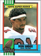 1990 Topps Football #469 Super Rookie Deion Sanders Atlanta Falcons