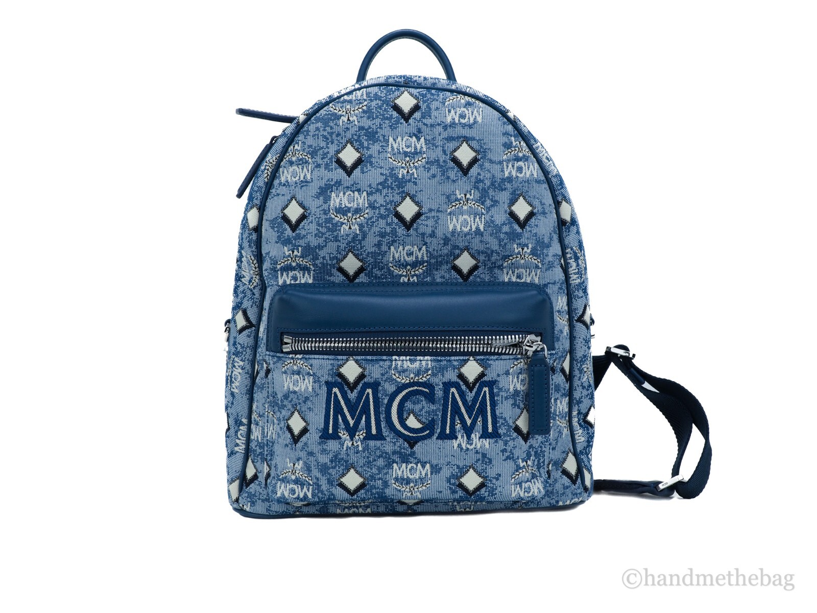 Mcm Stark Small Blue Vintage Jacquard Monogram Logo Fabric Backpack Bookbag Ebay Mcm Stark Small Blue Vintage Jacquard Monogram Logo Fabric Backpack Bookbag Ebay
