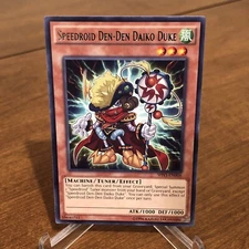 Yugioh Speedroid Den Den Daiko Duke Rare Card SHVI-EN006 Konami Light Play