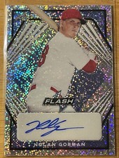 2021 LEAF FLASH NOLAN GORMAN Base Auto Platinum Blue 26/50 Cardinals