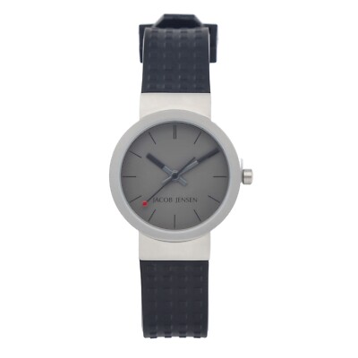 Jacob Jensen Clear Series 421 Gray Dial Titanium Black Rubber Women's Watch