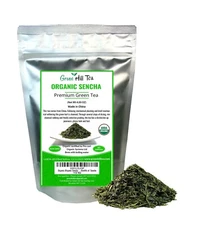 Organic Japanese style green tea premium sencha loose leaf tea 1/4 LB bag