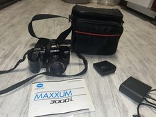 Minolta Maxxum 3000i Camera, 50mm 1.7 AF Lens, D314i Flash With Camera Bag Works