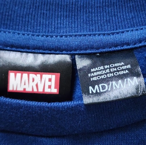 Avengers Sweatshirt Kids M Blue Crewneck Marvel NEW - Picture 3 of 5
