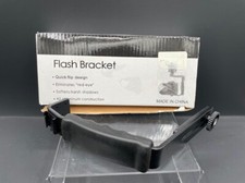 Camera Flash Bracket Black Aluminum Quick Flip Design New Open Box