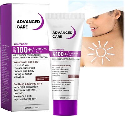 Sonnencreme LSF 100+ Sonnencreme UVA UVB PA+++ Wasser- & Schweißbeständigkeit Antihaft