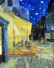 20 tiles Art Mural Ceramic Cafe Paris Van Gogh Backsplash Tile 165
