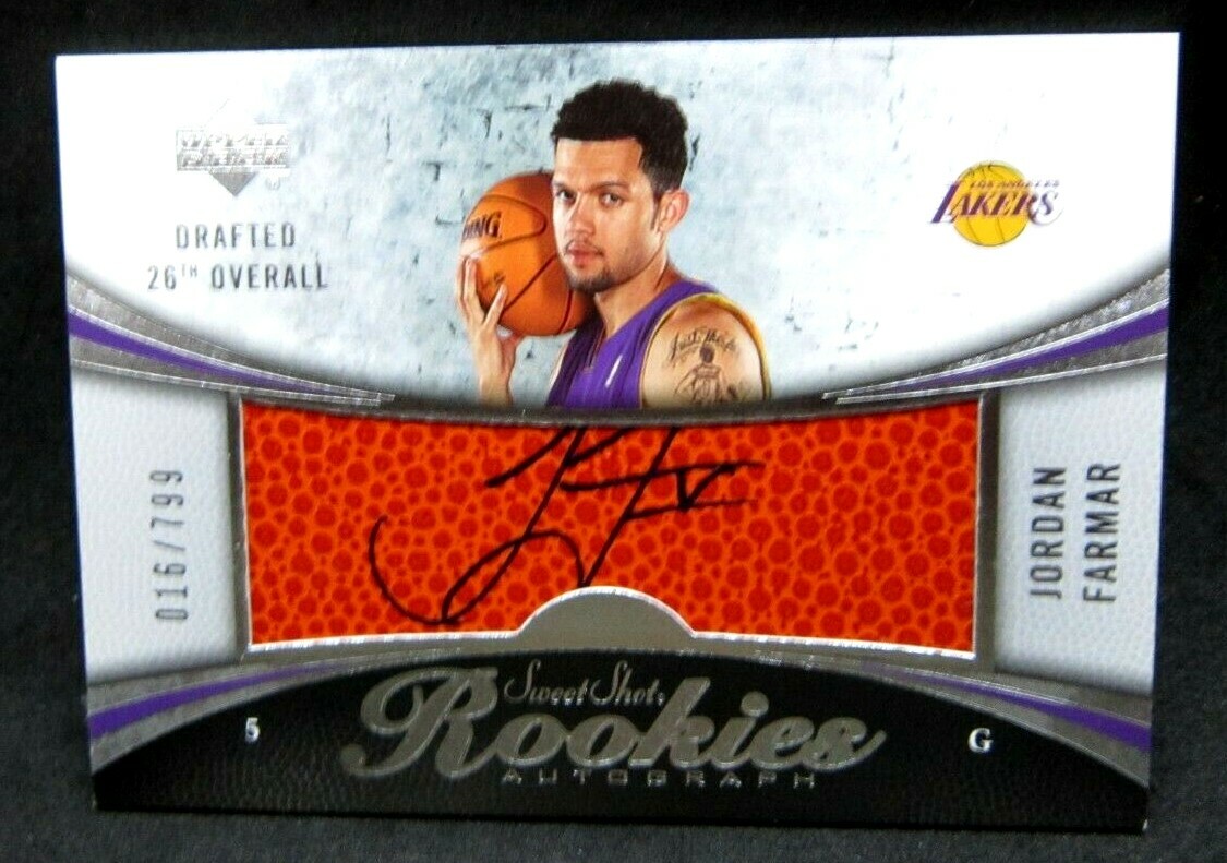 Jordan Farmer RC 2006-07 UD Sweet Spot Signature#016/799!LA Lakers