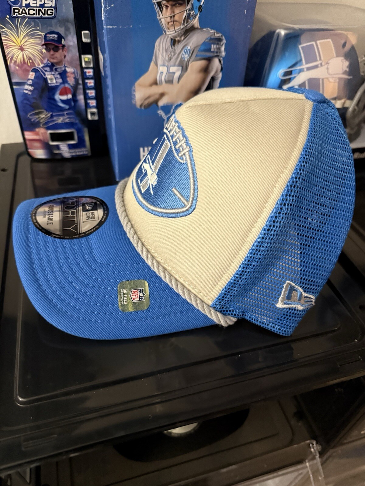 Detroit Lions 2024 9FORTY A-Frame  Sideline Historic Trucker - Snapback