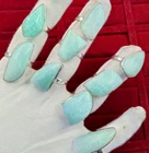 Beautiful Amazonite Gemstone 925 Sterling Silver Plated Bezel Rings Lot Jewelry