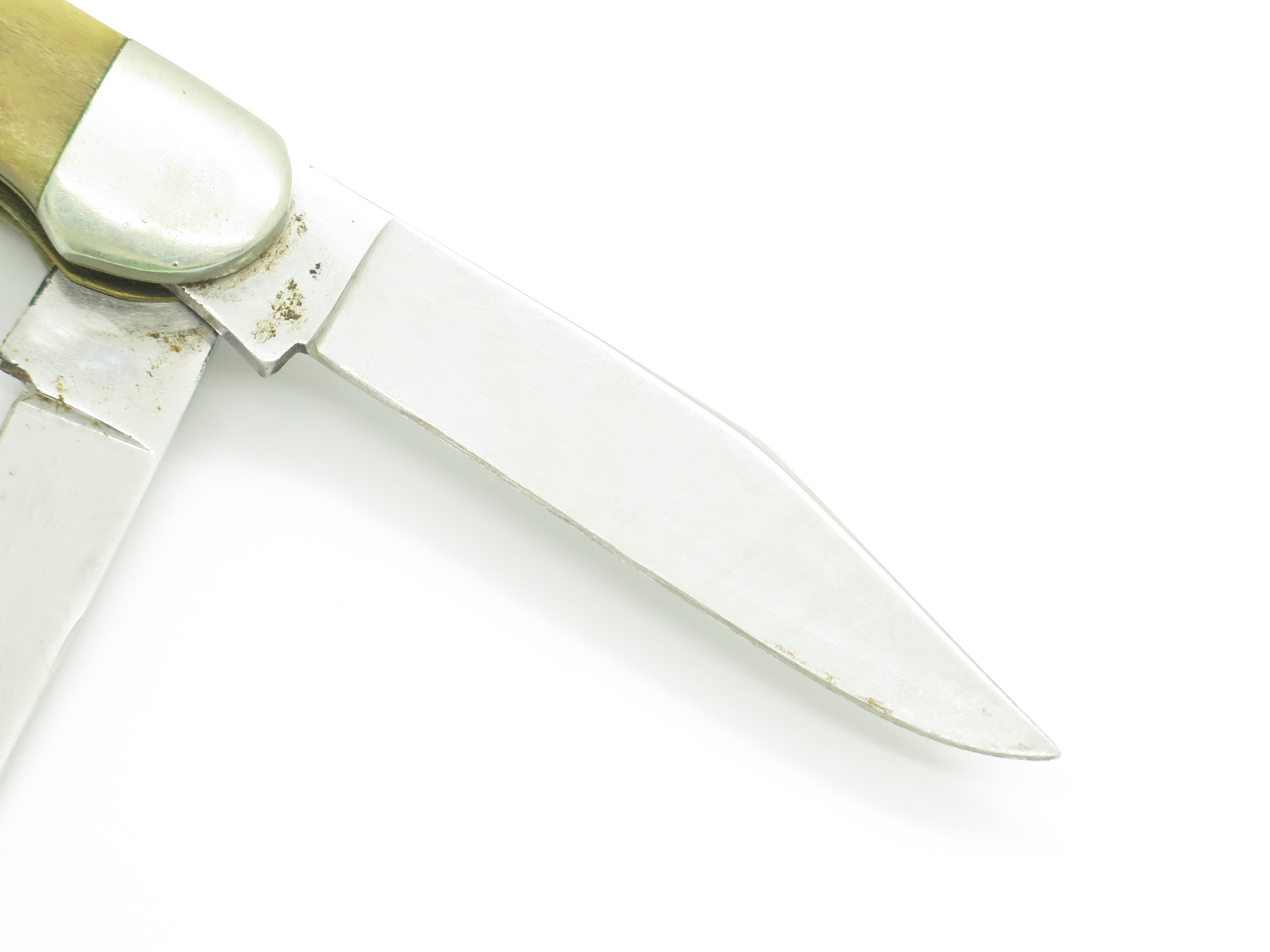 Vintage 1981 Queen Limited Copperhead USA Stag Handle 3.75" Folding