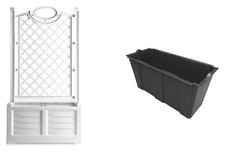 FIORIERA CON SPALLIERA SEPARE' BIANCO CM.80X42X150 + FIORIERA INTERNA