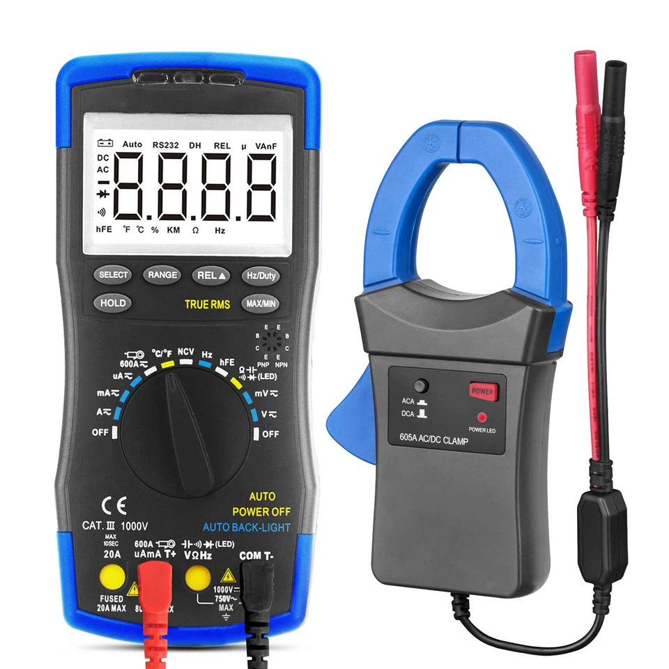 Digital Multimeter TRMS Car Range AC/DC Current Meter Ohm Voltmeter Ammeter DE - Bild 4 von 4