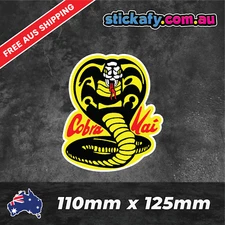 Cobra Kai Snake Sticker Funny Laptop Car Window Bumper 4x4 Ute Decal