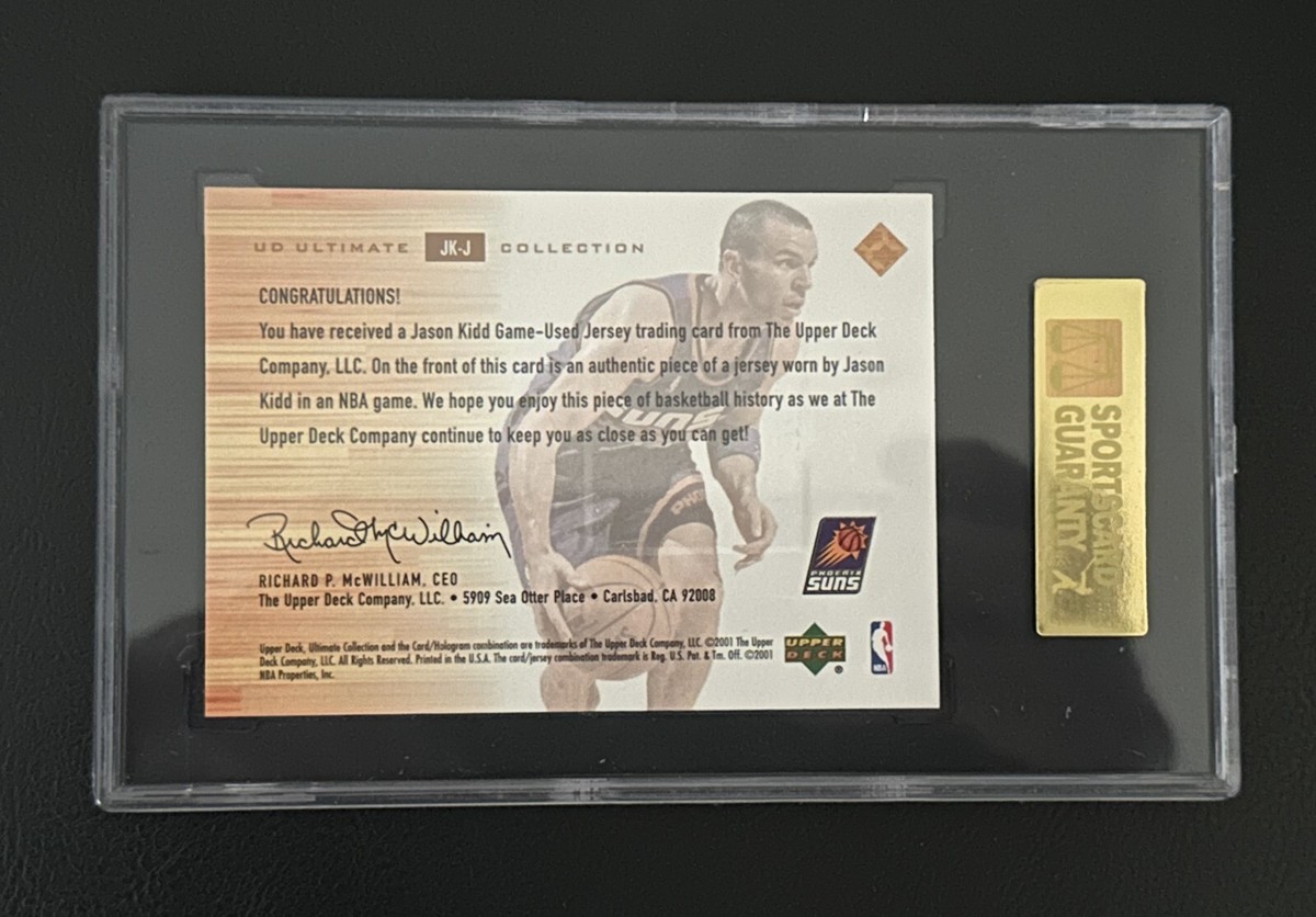 RARE 2000-01 UD Ultimate Bronze Jason Kidd GU Jersey Phoenix
