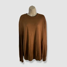 $1390 Gabriela Hearst Women's Brown Cashmere/Silk Layered Sweater Size XXL