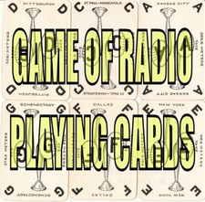 GAME OF RADIO PLAYING CARDS, MIXED USED DECKS, Circa 1930s, GOOD CONDITION