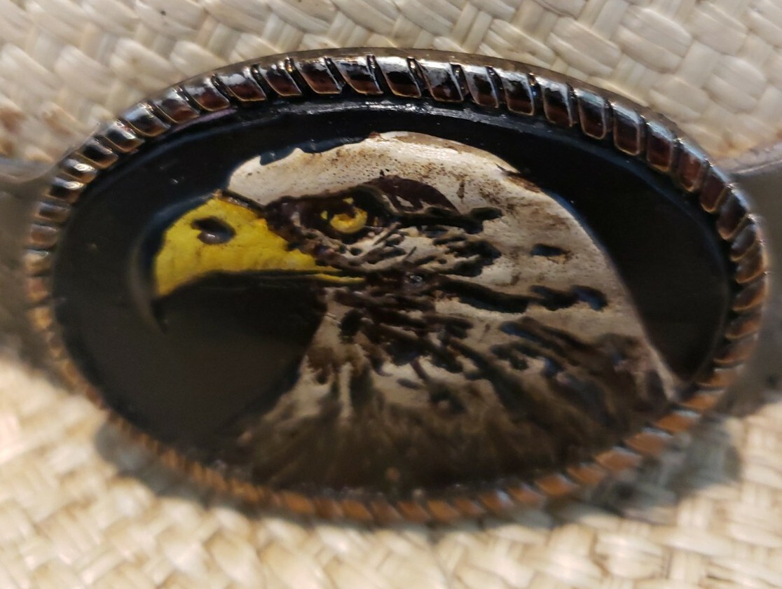 Stampede Hats - "Bullets" Genuine Panama Straw Cowboy Hat American Flag Eagle 