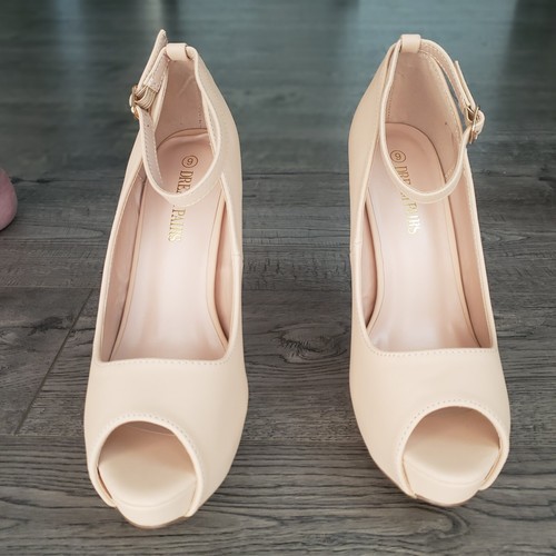 Dream Pairs Swan-10 Nude/Nubuk Damen High Heel Peeptoe Pumps US 9 / EU 40,5 - Bild 6 von 17