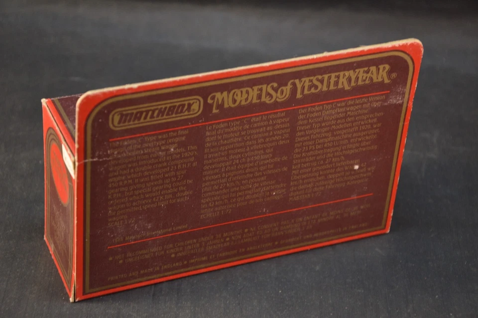 MATCHBOX 1986 MODELS OF YESTERYEAR 1922 FODEN STEAM LORRY Y-27 SCALA 1/72 - Immagine 3 di 4