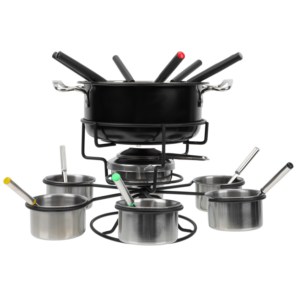 Fondue Pot Chocolate Stove Hot Cheese Portable Grill Camping Fire Boiler eBay